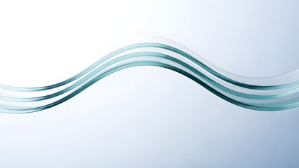 A stylized wavy line graphic with a modern design on a clean background