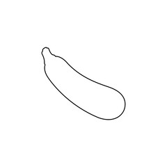 Zucchini outline icon vector flat illustration design.