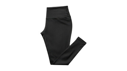 Black leggings isolated on transparent background for active wear