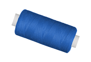 Vibrant Blue Thread Spool for Sewing, Crafting, and DIY Projects Isolated on Transparent Background