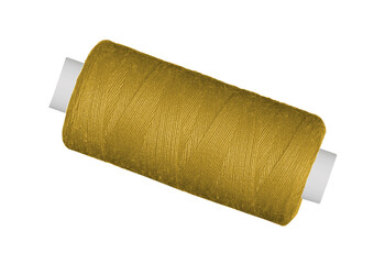 Vibrant Golden Yellow Thread Spool: Essential Crafting Supply for Sewing, Embroidery, and DIY...