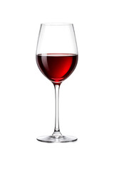 Glass of Red Wine Isolated