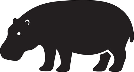 Fototapeta premium Hippopotamus Icon – Vector Illustration