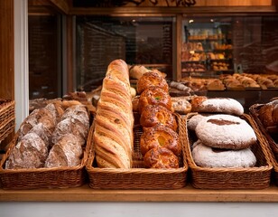 bakery display with pastries and artisan breads at margette in dublin ireland