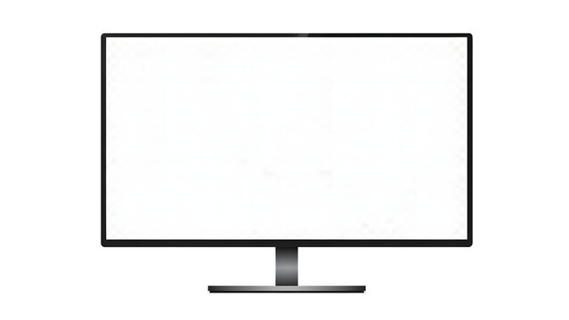 Blank computer monitor isolated on transparent background