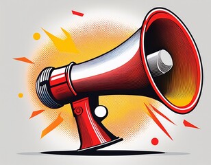 megaphone on white background