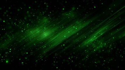 Green cosmic light streaks in deep space, abstract galaxy illustration with glowing particles and futuristic sci fi atmosphere
