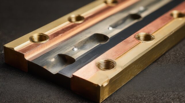 Detailed medium shot capturing layered metals in a bimetallic strip showcasing innovative design for stable reliable operation in thermal sensing applications