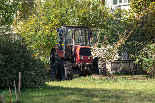 Belarusian tractor MTZ-82 of the Belarus series produced by the Minsk Tractor Plant
