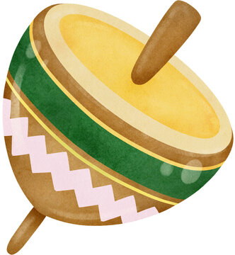 Japanese style Happy New Year Decoration illustration with transparent background 