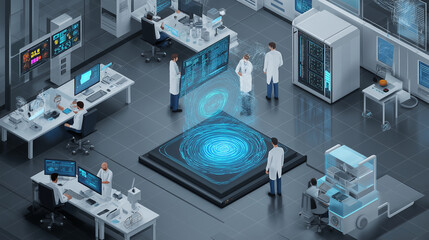 AI research and development lab driving technological innovation.