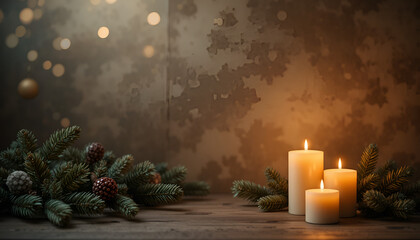 christmas decoration with candles