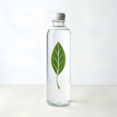 White Bottle with Neutral Capsules, Detox and Wellness Concept on White Background