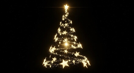 christmas tree on a black background