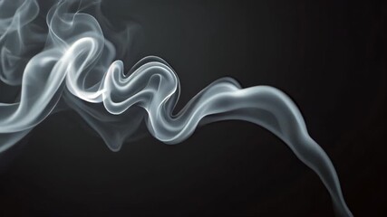 Smoke is rising from a cigarette on a black background