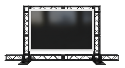 Modern picture frame mockup with a blank white canvas isolated on transparent background