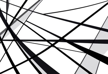 Sleek black intersecting lines form a sharp, geometric horizontal seamless pattern ideal for modern backgrounds,  cross,  illustration