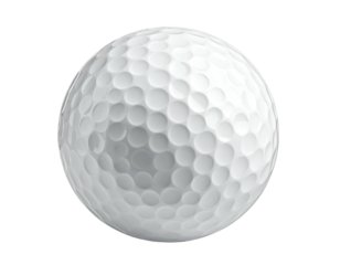 White dimpled sphere, golf equipment on a dark background