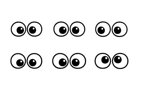 Googly Eyes on Gray Background