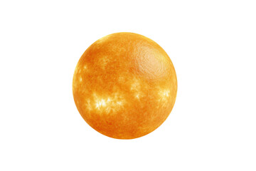Bright orange sun with visible solar flares against a black background star space, Png, Isolated on Transparent Background, Cut Out