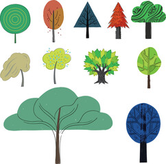 Stylized Tree Illustrations