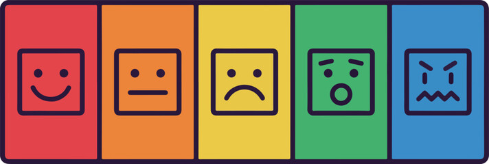 Colorful Emotion Faces