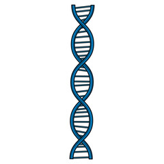 Illustration of a DNA double helix. Science and medicine graphic element