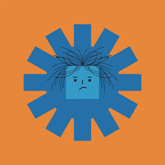 Sad Blue Star Character