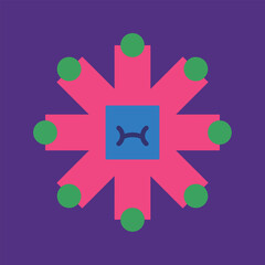 Abstract Geometric Flower