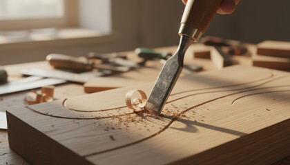 Woodworking with Chisel