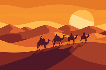 camel in the desert