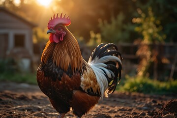 rooster in the farm