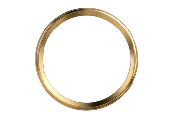 Polished gold ring with subtle grooved detailing on black background jewelry metal, Png, Isolated on Transparent Background, Cut Out