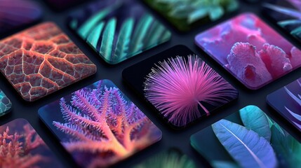 Neon-themed social media templates showcasing glowing design elements, vibrant colors, and dynamic layouts perfect for marketing and branding.