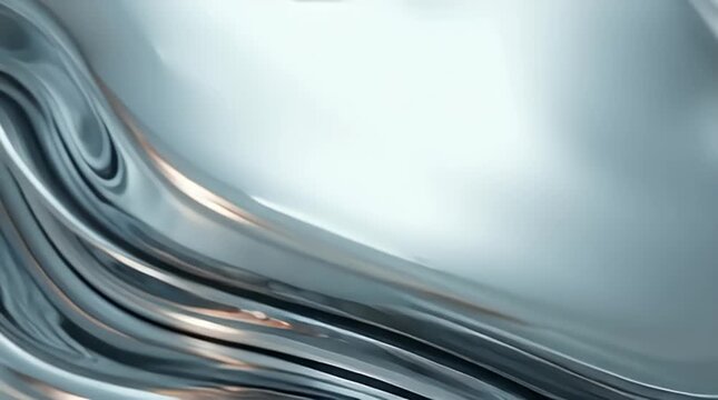Abstract Liquid Metal with Reflective and Colorful Highlights