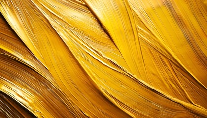 Grungy Yellow Brush Stroke Diagonal Abstract Background