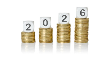 Rising Coin Stacks with Letter Dice - 2026