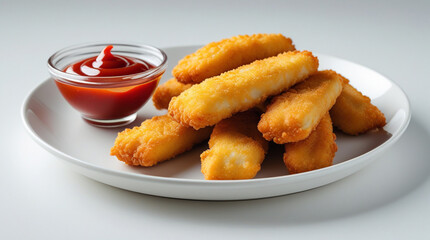 Healthy baked fish fingers