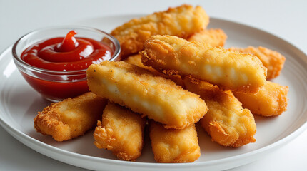 Healthy baked fish fingers