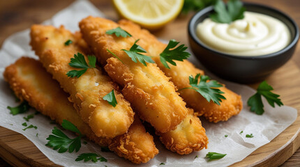 Healthy baked fish fingers