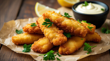 Healthy baked fish fingers