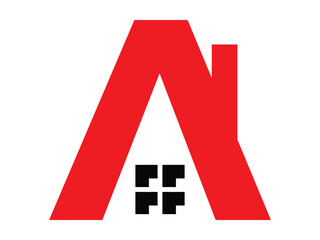 Letter A Roof House Icon, Modern Alphabet Home Logo Design