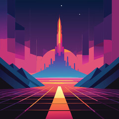 abstract city skyline