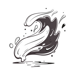 water splash isolated on white background