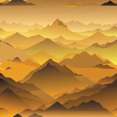 sunset over mountains