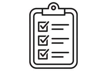 Fototapeta premium Checklist silhouette icon vector illustration 