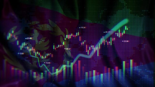  Eritrea Flag Waving Stock Market Concepts