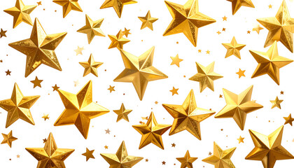 Obraz premium Shiny golden stars scattered across a black background, creating a celebratory or festive feel