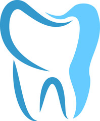 Zahnarzt Logo, Zahnpflege Logo, Zahn in blau, Icon