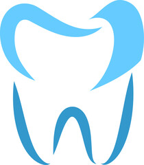 Zahn in blau, Zahnarzt, Zahnpflege, Logo